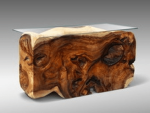 Mur du Suar — Table en bois exotiques, racine d'acacia, Table de Console naturelle pour salon familial - Product Image 2