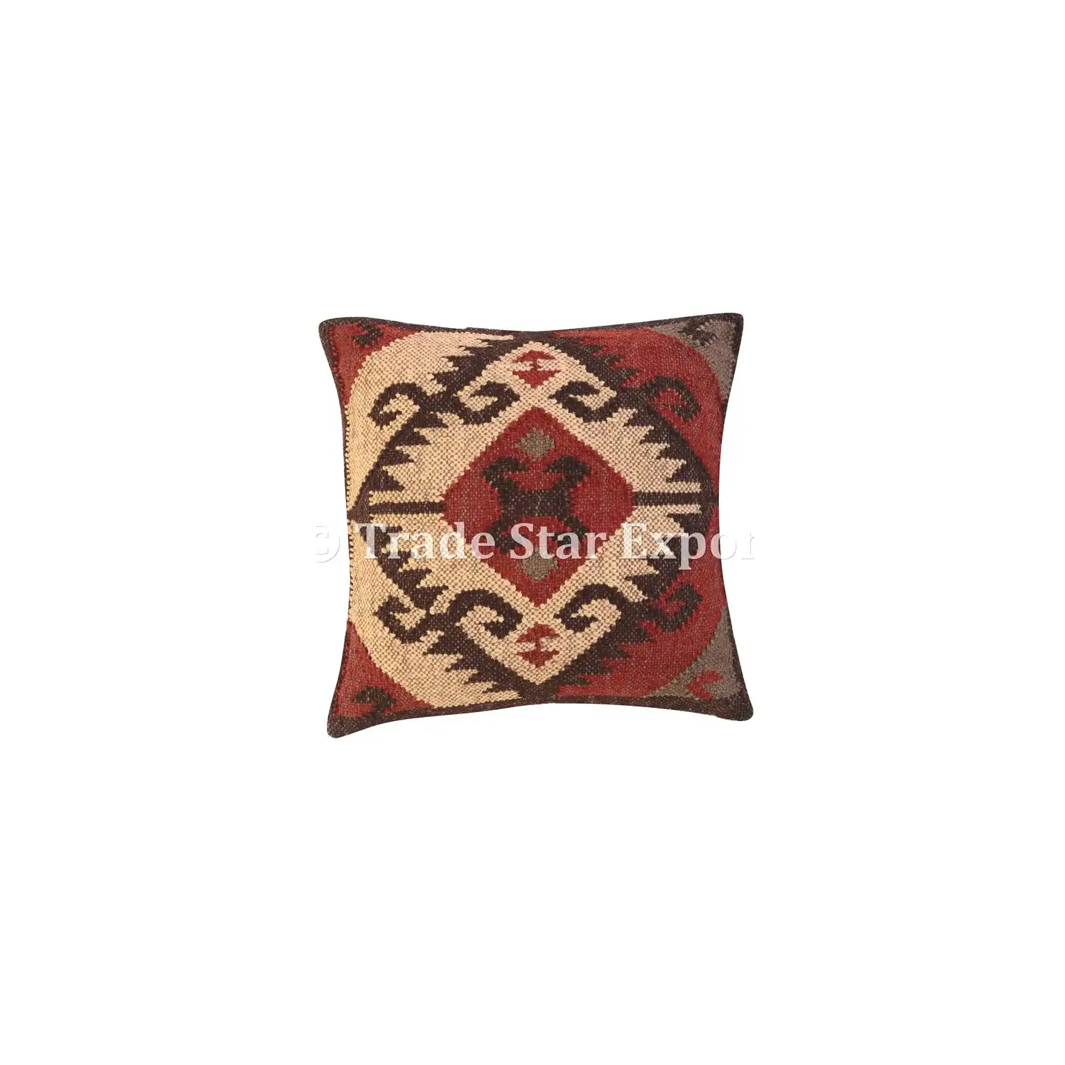 Kilim-funda de cojín tejida a mano, cubierta de cojín hecho a mano, de lana de yute, Kilim, alfombra