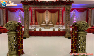 Srilankan-mandril de pavo real dorado para decoración de boda, decoración del Sur, pilar de pavo real, el más impresionante, para boda - Product Image 2