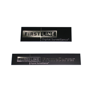 Etiqueta Adhesiva de Metal Negro de Lujo con Logotipo para Decoración de Productos - Product Image 1