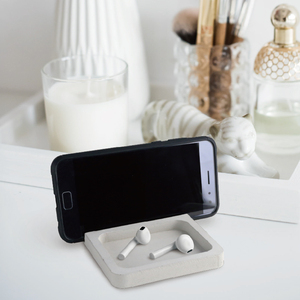 Phone Stand With Earbud Holder Craft Kit For Cement <b>Desk</b> Organization - Product Image 1