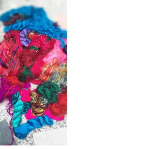 Sari fibra de seda em várias cores