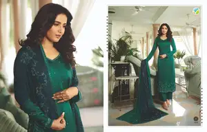 Schwere gearbeitet pakistanischen stil salwar kameez mit dupatta für damen neue designs