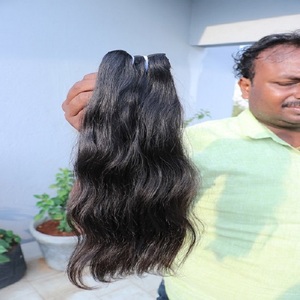 Virgin Human Hair Extensions Wholesale Price 100% Unprocessed Raw Indian Hair Single Donor Virgin Cuticle Aligned Hair Bundles - Product Image 4