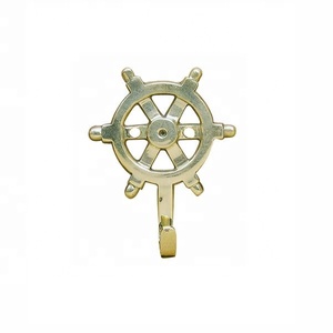 Llavero de gancho de rueda de latón metálico para almacenamiento de ropa - Product Image 1