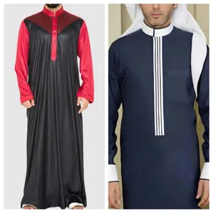 Emirati-ropa islámica de Thobe árabe para hombre, colecciones modestas con bordado, tela vietnamita a precio de fábrica