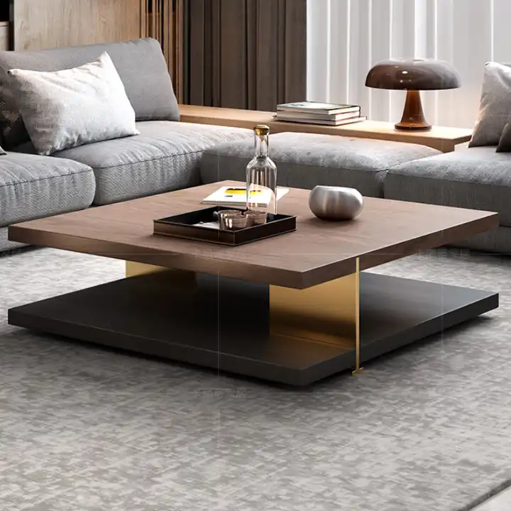 Simple Modern Coffee Table Square Living Room 100m Nordic Luxury