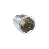 Jeu de douilles extracteurs hexagonales à 6 pans, 1/2 pouce, finition chrome argenté, 14 pièces, 8-24 mm, multi-tailles, logo OEM personnalisé, fabriqué à Taïwan