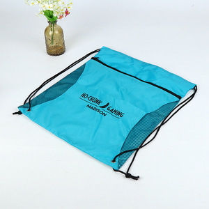 Couleur unie imprimé cordon sac à dos Jute coton corde poignée pas cher plaine lettre motif sac à provisions cadeau fait Polyester - Product Image 4