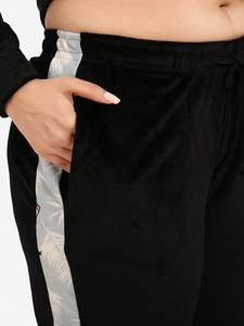 ชุดวอร์มกางเกงมีฮู้ดโอเวอร์ไซส์สำหรับผู้หญิงชุดวอร์มผ้าฝ้ายแบบสวมหัวระบายอากาศได้ดีสำหรับยิมฤดูหนาว - Product Image 5