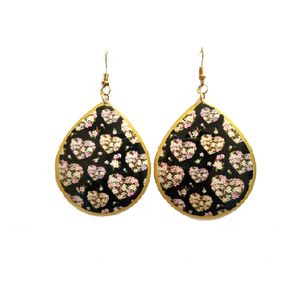 Boucles d'oreilles pendantes en alliage émaillé plaqué or, design tribal tendance, pour femmes et filles, accessoires de bijoux artisanaux, cadeau - Product Image 1