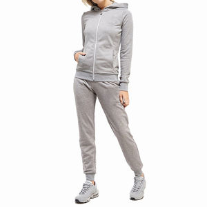 Alta calidad 100% Fleece Ladies Pink Round Neck Sports Track Suit 2PCs Active Top Set - Product Image 6