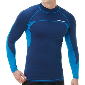 Couleurs et tailles personnalisées en gros Imprimé numérique MMA/BJJ/Surfing Rash Guards pour hommes-Polyester/Spandex Fabric - Product Image 1