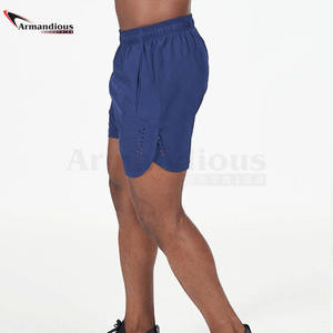 Pantalones cortos de gimnasio para hombre, de algodón, con logotipo personalizado, cordón, para correr, con bolsillos - Product Image 5