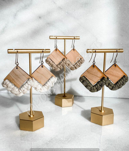 ขายส่งอารมณ์ส่วนบุคคลต่างหูสีไม้ต่างหูหญิง - Product Image 2