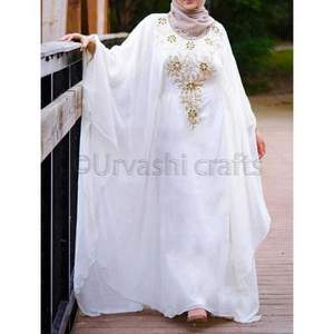 New Arrival <b>Islamic</b> <b>Clothing</b> Hand Beaded Work Muslim Dress Women Fashion Kaftan Jalabiya - Product Image 1