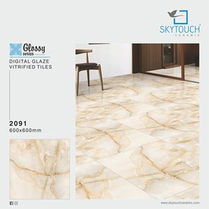 Moderno Clásico 600X600 Beige Pulido Porcelana Baldosas Stock de Proveedor Líder para Villa y Centros Comerciales - Product Image 6