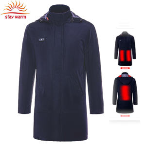 Hommes Longue à Capuche Coupe-Vent USB Vêtements Chauffés pour la Randonnée En Plein Air Travail Ski - Product Image 5