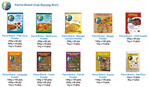 Poudre de Curry Marque Parrot Cap Burung Nuri - 1kg 3kg Farine Atta - Product Image 2
