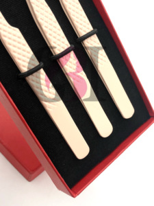 Professionnel nouveau 90 degrés pêche poudre revêtement Extension de cils pince à épiler en acier inoxydable beauté avec Logo personnalisé Instruments - Product Image 5