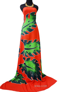 Sarongs de rayón para la playa, Batik de Bali, productos de la mejor calidad, flor pintada a mano - Product Image 2