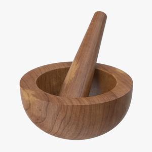 Natural Wood <b>Mortar</b> & <b>Pestle</b> Spice Use and Customized Size and Cheap Price with Round Shale and Unpolished - Product Image 4