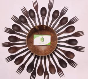 Tazones de coco desechables con patrones ecológicos Regalo de negocios sostenible para el mercado de la UE - Product Image 3