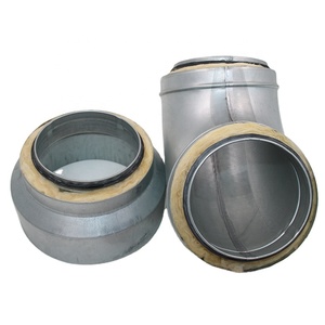 CVC <span class=keywords><strong>double</strong></span> <span class=keywords><strong>paroi</strong></span> conduits en spirale raccords pré-pressé isolé virages avec 15mm isolé - Product Image 6