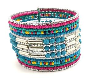 Miyuki-pulsera de cuentas con abalorios para mujer, brazalete de color azul y rosa dorado, accesorios de moda para fiesta - Product Image 3