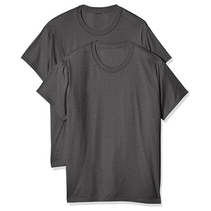 เสื้อยืดคอกลมแขนสั้นสำหรับผู้ชายผ้าฝ้ายโพลีเอสเตอร์ลำลองแขนสั้นสีพื้นดีไซน์โลโก้ตามสั่งฤดูร้อน - Product Image 1