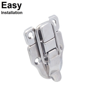 Serrure de verrouillage en argent poli HC259, accessoire de matériel pour valise de rangement, verrou à tension, rectangle, 5 pièces, vente en gros - Product Image 1
