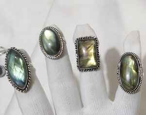 Meilleure qualité Offre Spéciale en vrac naturel grande bague de déclaration en labradorite flashy pour la fabrication de bijoux - Product Image 3