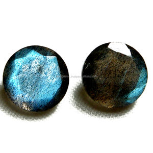 Labradorite bleue feu, forme ronde, taille facetée, tailles 10 mm, 11 mm, 12 mm, 13 mm, 14 mm, fabrication de bijoux DIY, vente en gros, labradorite naturelle - Product Image 2