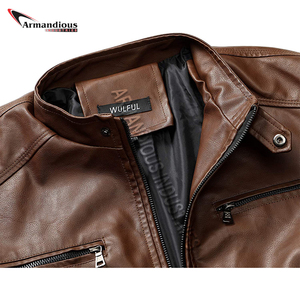 <b>Men</b> Leather Coats <b>Men</b> <b>Jacket</b> Fashion Fleece <b>Reflective</b> <b>Jacket</b> For <b>Men</b> - Product Image 4
