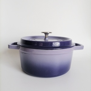 Casserole en fonte <span class=keywords><strong>émaillé</strong></span>e antiadhésive, résistante au <span class=keywords><strong>four</strong></span>, ronde, avec couvercle, double poignée, pour pain - Product Image 2