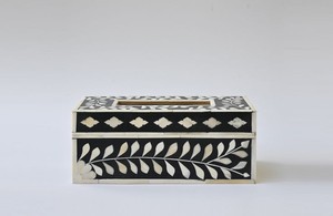 Boîte à mouchoirs de luxe personnalisée faite à la main Incrustation d'os en bois de haute qualité pour la maison ou les hôtels - Product Image 2