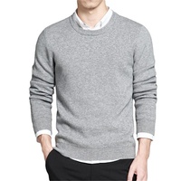Suéter de alta calidad para hombre, logotipo personalizado, cuello redondo, ropa para hombre, suéter de punto a la moda para hombre