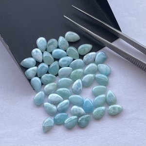 4mm 6mm Pierre Larimar Naturelle Poire Flatback Cabochon Pierres Précieuses En Vrac Du Fabricant En Ligne Inde Alibaba Revendeur Direct Régulier - Product Image 2