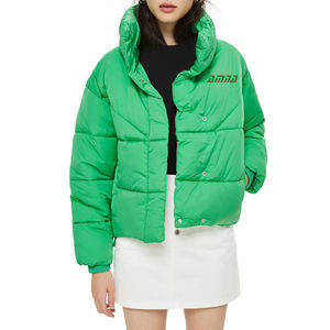 Best Quality Women Filled Embossed Jackets in Red and White Patched Design for Sale - Product Image 6