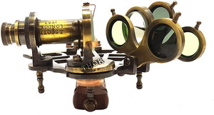 Antique Two-Ton Polished <b>Brass</b> Sextant Navigation <b>Instrument</b> Marine Supplies Hardwood Gift Box Elegant Antique <b>Brass</b> Sextante - Product Image 5