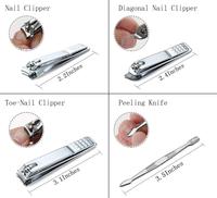 Set de Manicura Profesional de 12 Piezas, Cortaúñas de Acero Inoxidable, Herramientas de Cuidado de Pedicura, Kit de Aseo para Mujer, Color Personalizado, para Viaje