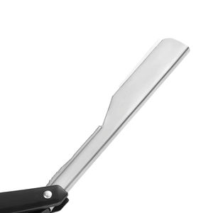 Maquinilla de afeitar con mango de acero para hombre, maquinilla de afeitar con borde recto de barbero, plegable, de Metal, con borde Vintage - Product Image 5