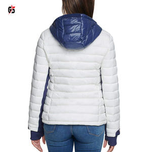 บริการ OEM ซิปขึ้นสวมใส่ผ้าโพลีเอสเตอร์ฤดูหนาวล่าสุดของผู้หญิงแจ็คเก็ตปักเป้าสไตล์การพิมพ์โลโก้ที่กำหนดเอง - Product Image 4