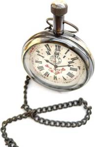 Reloj analógico de latón con acabado antiguo, pulsera de mano con acabado de latón antiguo, de bolsillo, de primera calidad, CHLW054 - Product Image 3