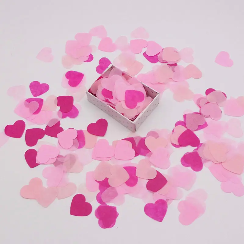 पार-सीमा गर्म बिक्री पार्टी प्रसार फूल 10g मिश्रित रंग प्यार आड़ू दिल कागज गुब्बारे भरने कंफ़ेद्दी