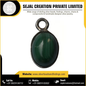 Buen precio, conectores de piedras preciosas con bisel de plata de ley 925, abalorio de creación Sejal, piezas de Rosario de Metal religioso, tres agujeros - Product Image 2