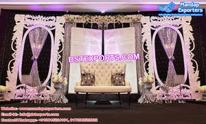 Décorations de mariage anglaises tendance, dernières nouveautés : Panneau mural à bougies en fibre, toile de fond de mariage arabe avec cadre à bougies en fibre, Australie - Product Image 4