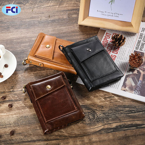 New Genuine Leather <b>Men</b> <b>Wallet</b> Coin Purse <b>Small</b> Short Card Holder Male Leather <b>Wallet</b> Zipper Pocket - Product Image 5