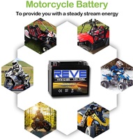 Batterie de moto haute performance Reve YTX-12 BS - Batteries ATV rechargeables AGM scellées YTX12 BS