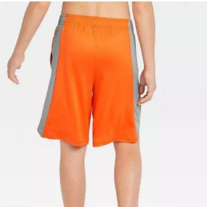 Pantalones cortos de baloncesto naranja con tira para hombre/niño al por mayor - Product Image 2